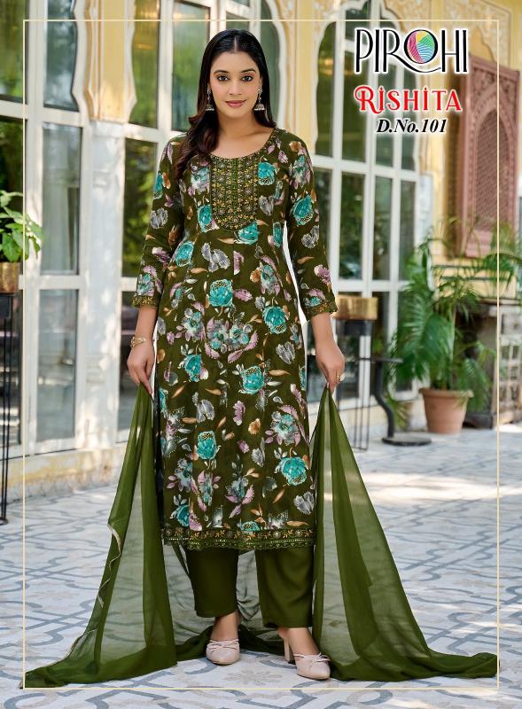 Pirohi rishita anarkali kurtis wholesale